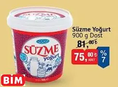 DOST SÜZME YOĞURT 900 G DOST SÜZME YOĞURT 900 G